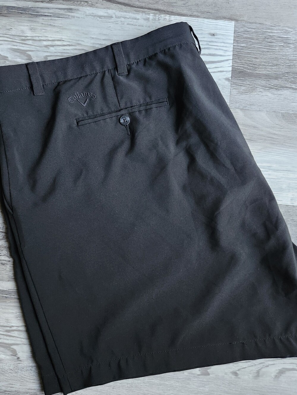 Callaway Golf Shorts Mens 52B Big & Tall Black Stretch Flat Front Golf
